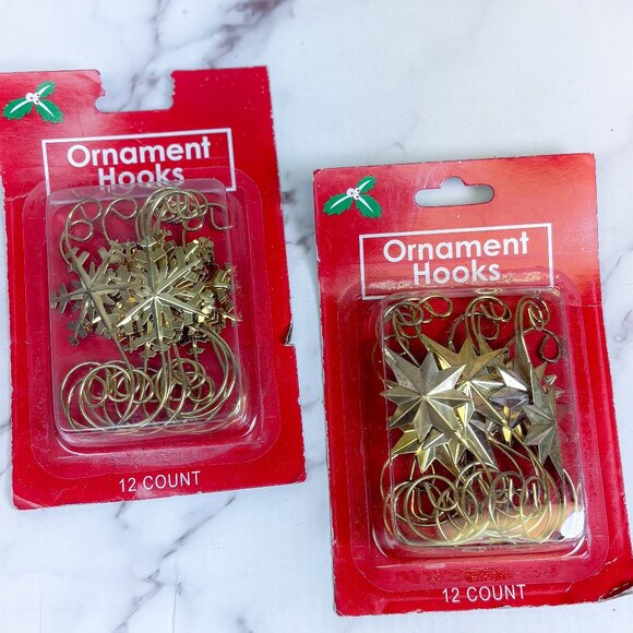 Vintage Fancy Ornament Hooks Christmas Decor Accents Snowflake Hooks - Picture 1 of 7